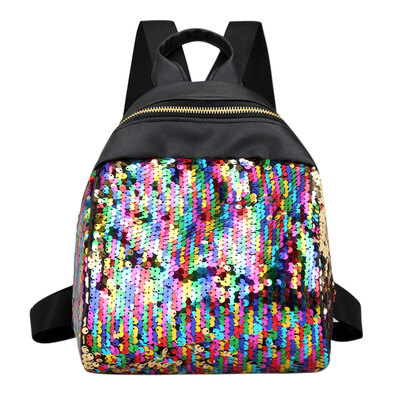

Preppy Chic Women Sequins Backpack BlingBling Girls School Bag