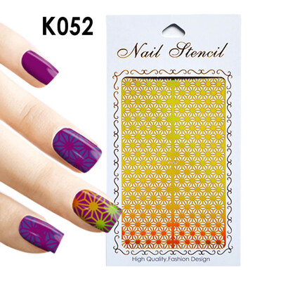 

〖Follure〗1Pc Irregular Hollow Nail Art Vinyls Stencil Stickers Manicure