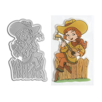 

Cutting Die Stencil Scrapbooking Girl Stamp Set Paper Card Embossing Craft