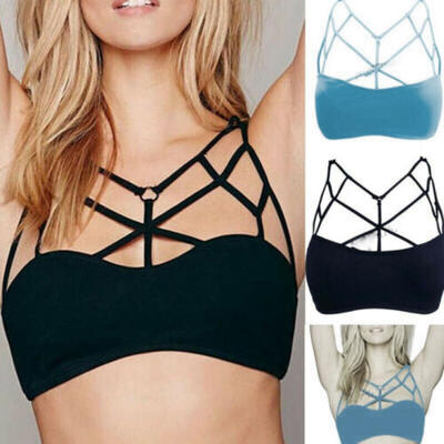

USA Women Lace-Up Crop Top Bralette Bralet Bustier Cami Tank Vest Beach Tops