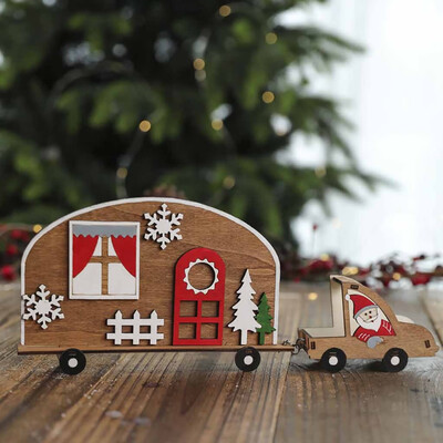 

Siaonvr Christmas Decorations Creative DIY Wooden Santa Car Ornaments Christmas Gifts