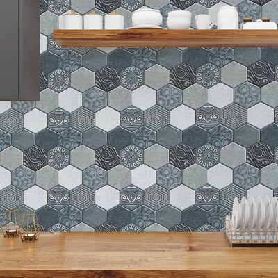 

〖Follure〗Explosion Models 3D Stereo Tile Stickers Anti-Collision Stickers PVC Wall Sticke