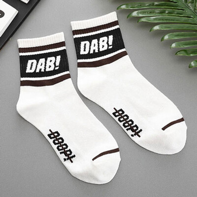 

Sports Skateboard Socks Cotton Men&Women Couple Models Tube Socks Letter DAB