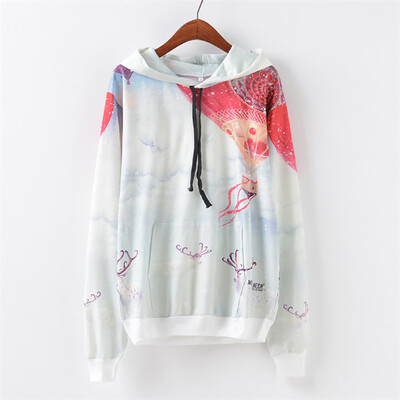 

Tailored Women Christmas Print Long Sleeve Pullover Sweatshirt Blouse Tops Shirt Hooded