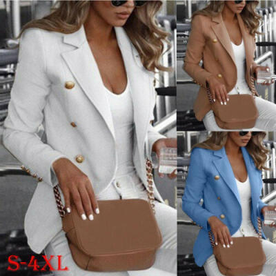 

Women Lady Casual Button Slim Long Sleeve Suit Blazer Coat Jacket Outwears US