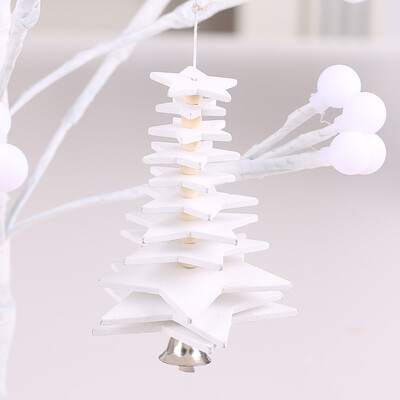 

Gobestart Christmas Tree Wooden Hanging Pendant Store Door Ornament Xmas Home Decor