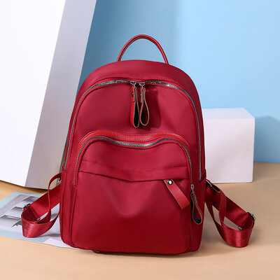 

Tailored Womens Fashion Backpack Large Capacity Computer Bag Solid Color Shoulder Bag