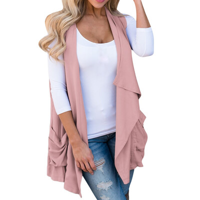 

Toponeto Womens Open Front Coat Jackets Overcoat Waterfall Cardigan Jacket Vest Pocket