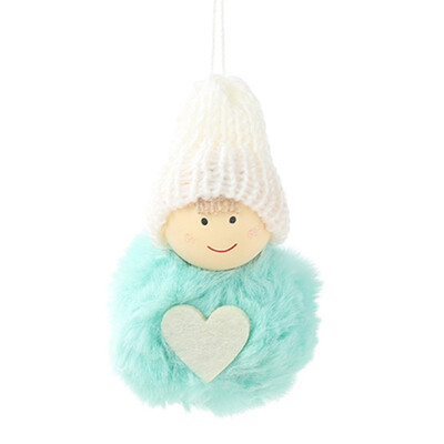

Holiday Tree Decoration Knitted Pom Pom Plush Doll Christmas Pendant Drop finial Ornaments Xmas