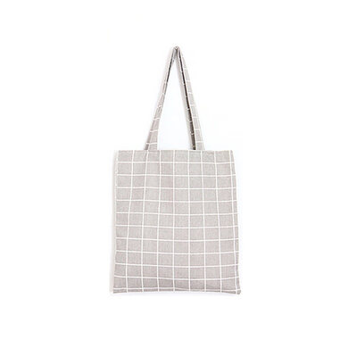 

Women Plaid Zipper Single Shoulder Handbag Travel Shopping Tote Grocery Bag