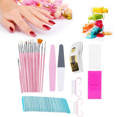 

Greensen Nail Art Kit Nail Holder File Pen Extension Nail Tray Brush Manicure Tools for New Beginners