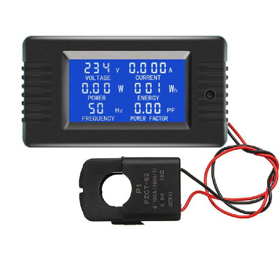 

PZEM-022 Open&Close CT 100A AC Digital Display Power Monitor Meter Voltmeter Ammeter Frequency Current Voltage Factor Meter wi