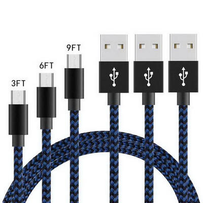 

3M Mirco USB Charge Cord Extra Long USB 20 24A Fast Charging And Syncing Cord