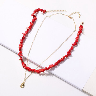 

Collar Necklace Set Retro Bohemian Sexy Lady Shell Alloy Pendant Necklace