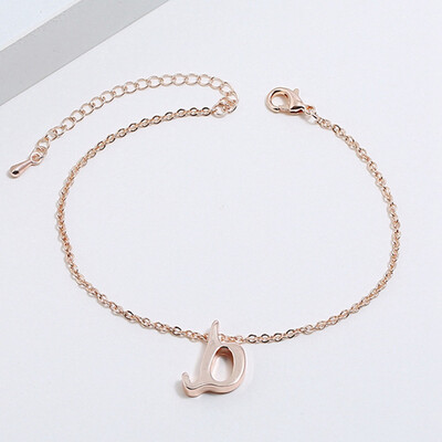 

Initial Bracelet Cursive Letter Bracelet Personalized Jewelry Bridesmaid Funny