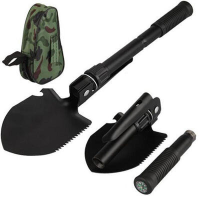 

4in1 Home Garden Emergency Camping Hiking Outdoor Foldable Folding Shovel Spade