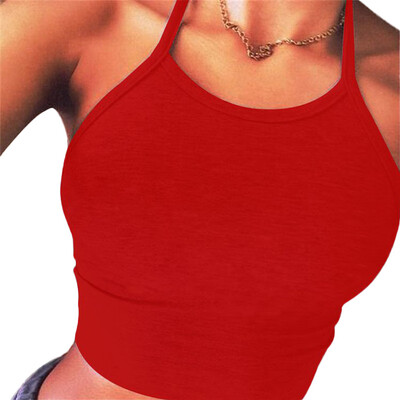 

Women Sexy Fashion Casual Knit Shoulder Strap Vest Tight-fitting Sling Vest Bra Underwear Tank Top