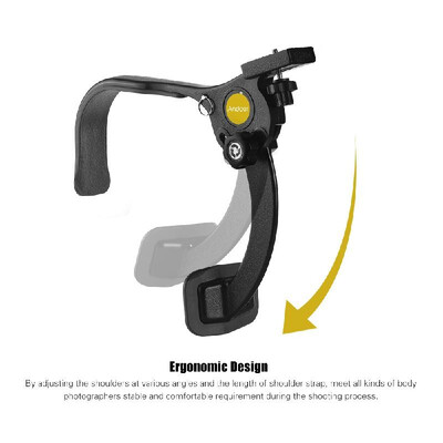 

Andoer Q440A Hand Free Shoulder Rig Stabilizer Shoulder Support Bracket Movie Film Making System 14 Inch Screw Mounts for DSLR Ca