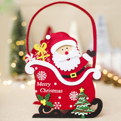 

Toponeto Christmas Santa Elk Candy Gift Bag Xmas Sweet Sack Stocks Filer Party Supplies