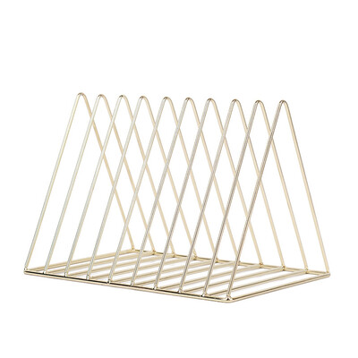 

Gobestart File Organizer Iron Desktop Storage Book Rack Bookshelf Magazine Holder