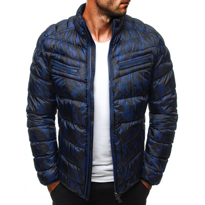 

Autumn Winter Mens Casual Thicken Warm Coat Stand Collar Cotton Jackets Outwear