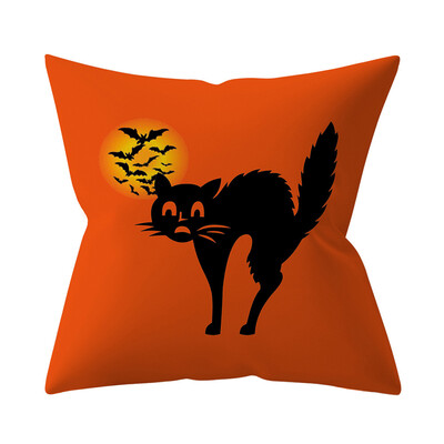 

Happy Halloween Square Pillow Cases Car Sofa Cushion Cover Home Decor