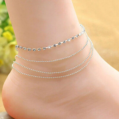 

Europe&the United States cross-border new products ladies new simple claw chain anklet foreign trade AliExpress boutique beads chain jewelry