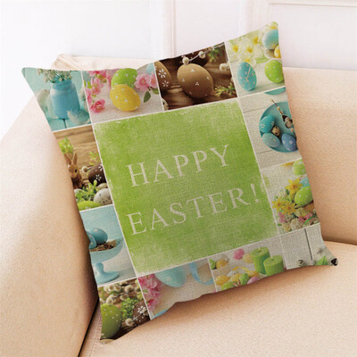 

Siaonvr Happy Easter Sofa Bed Home Decoration Festival Pillow Case Cushion Cover