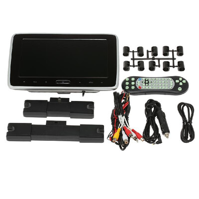 

606D Car Headrest DVD Video Player 101 Inch Digital TFT LED Display Screen 169 Monitor Tou-ch Buttons Built-in Speaker IR FM wit