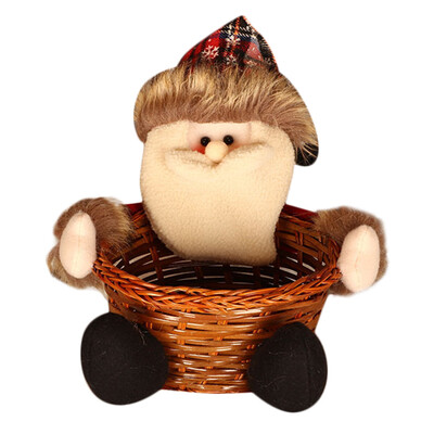 

Tailored Christmas Candy Storage Basket Decoration Santa Claus Storage Basket Gift A