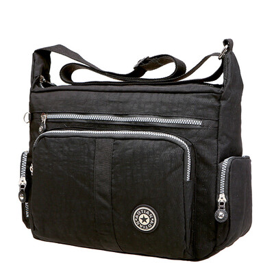 

Tailored Womens Large Capacity Nylon Messenger Shoulder Crossbody Multi Pockets Handbags