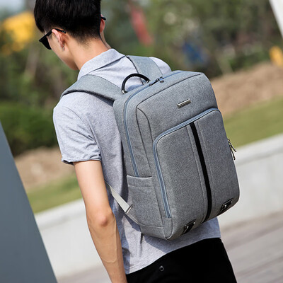 

2018 Business double shoulder bag 156 inch Anti-splashing computer bag Men carry Multi-layer large capacity backpack Korean versi