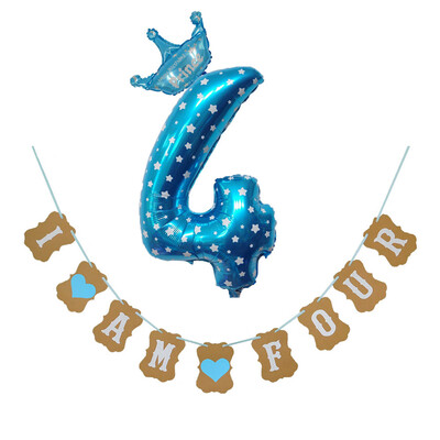 

Toponeto 30 Number Foil Balloons Digit Helium Birthday Party Banner Baby Shower Decor