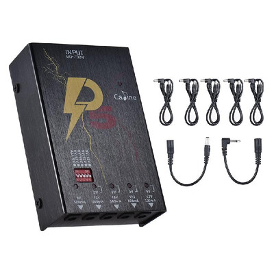 

Caline P5 Guitar Effect Power Supply Station 5 Isolated DC 9V 12V 18V Outputs with Short Circuit Protection