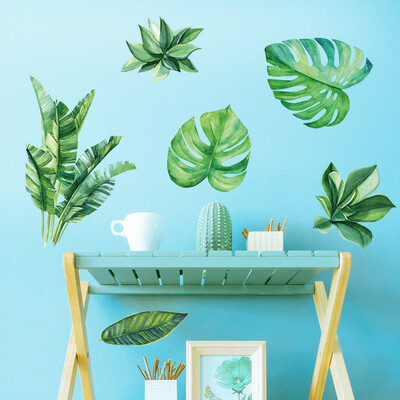 

Gobestart Banana Leaves Art Vinyl Mural Home Room Decor Wall Stickers