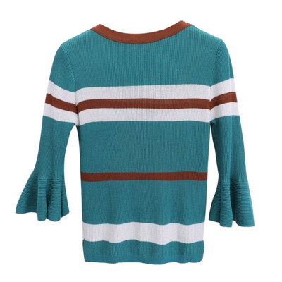 

Women Flare Sleeve Pullover Women Basic Sweaters Women 2018 Korean Style Knit Tops Femme