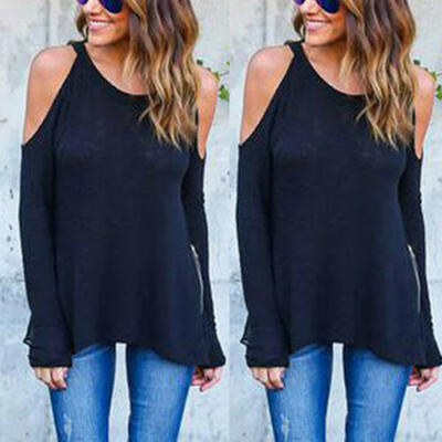 

Womens Cold Off Shoulder Tops T Shirt Long Sleeve Autumn Tops Blouse Pullover