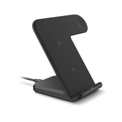 

Wireless Charging Station Phone Holder Mobile Phone & Watch 2-in-1 Vertical Quick Charge White