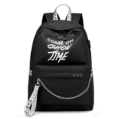 

Casual backpack charging bag luminous couple backpack