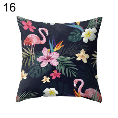 

Flamingo Print Soft Pillow Case Waist Throw Cushion Cover Office Home Decor