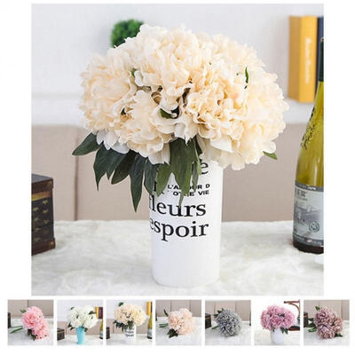 

Artificial Fake Peony Silk Flower Bridal Hydrangea Home Wedding Garden Decor