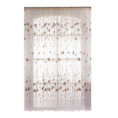 

Fashion Breathing Floral Printed Home Decor Window Screening Curtain Drape