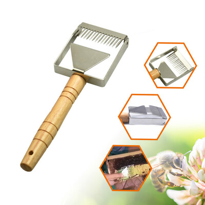 

Siaonvr Stainless Steel Bee Hive Uncapping Honey Fork Scraper Shovel Beekeeping Tool