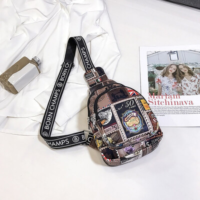 

Tailored Men And Womens Fashion Sport Waist Waterproof Bag Judi Letter Chest Bag
