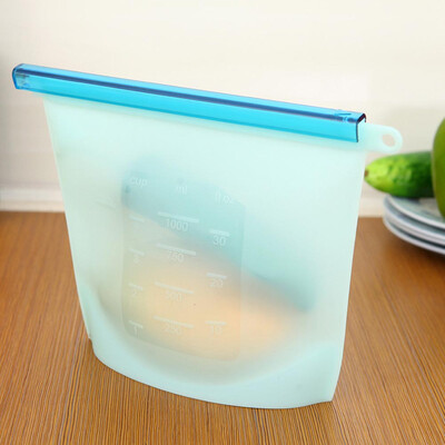 

Reusable Silicone Food Preservation Bag Airtight Seal Set Zip Leakproof Storage Container Versatile Kitchen Cooking Utensil