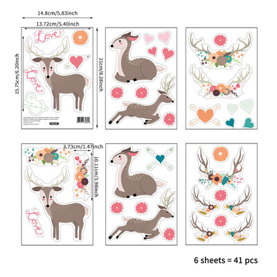 

Christmas Xmas Elk Wall Decals Removable Sticker Home Decor DIY Mural 21148cm