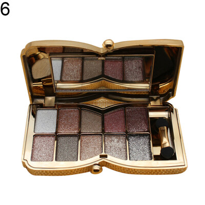 

10 Colors Brightening Eyeshadow Palette Smokey Shimmers Powder Smooth Makeup