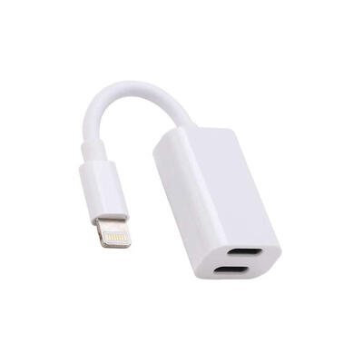 

IPH-010 Portable Lightning Male To 2 Lightning Female Audio Adapter Converter Cable For IPhone