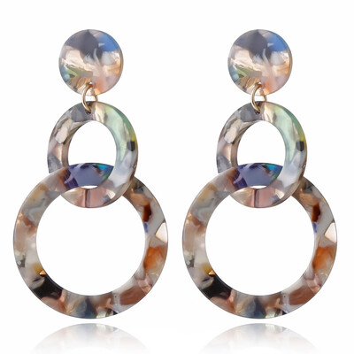 

Geometric Dangle Drop Hook Acrylic Ear Stud Earrings