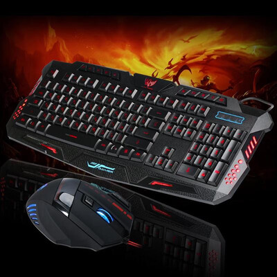 

HXSJ J20 USB Wired Backlight Gaming Keyboard 3200DPI Adjustable Mouse Kit